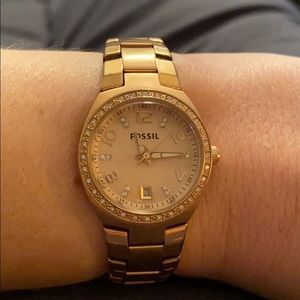 Rose Gold Fossil Watch